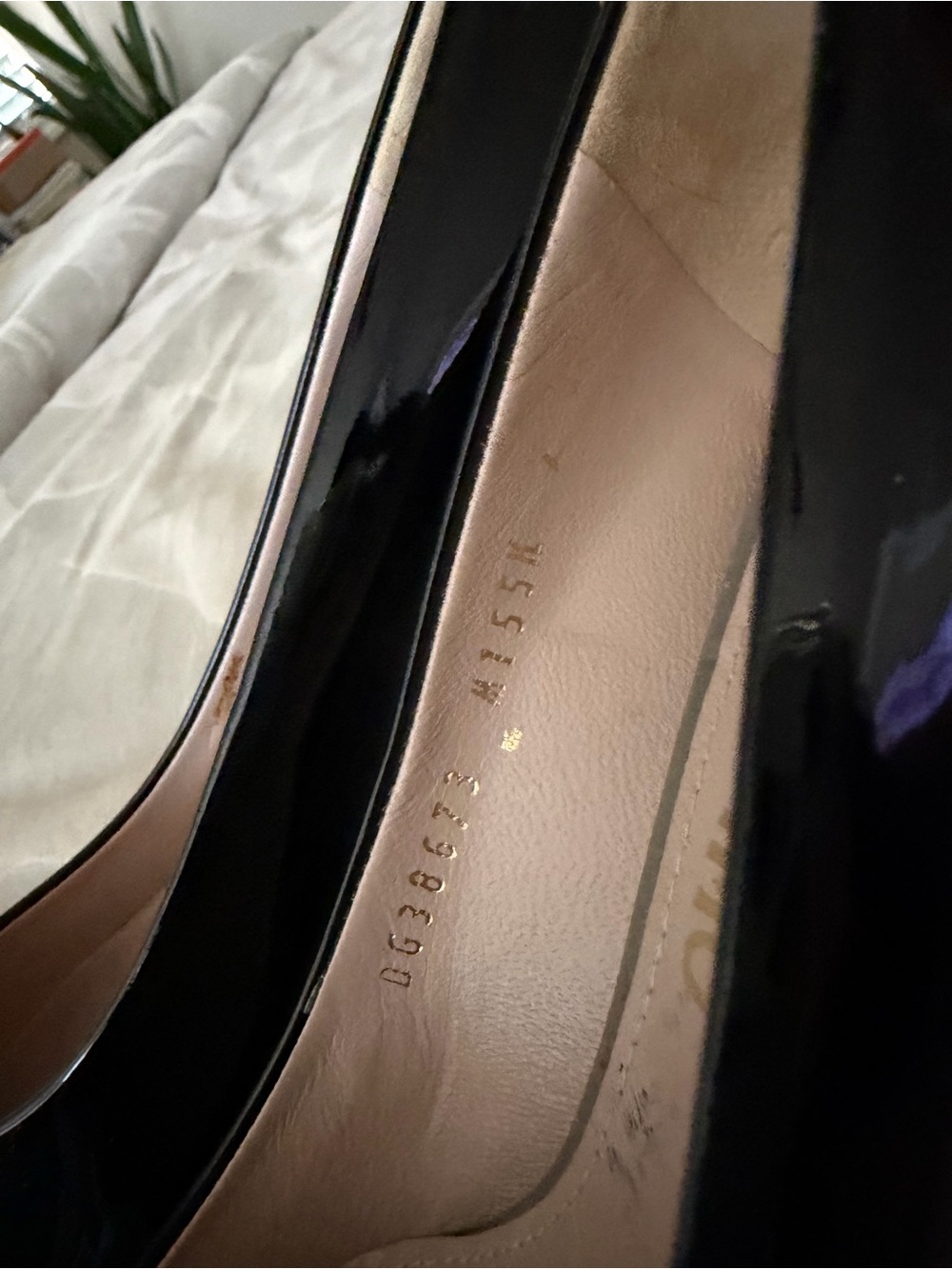 Salvatore Ferragamo Black Patent Pointed Toe Pumps - Picture 2 of 6
